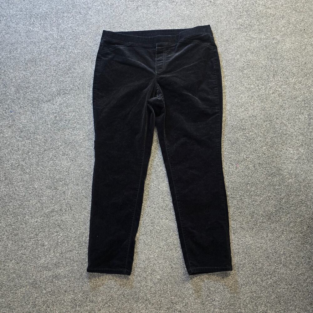 J Jill Pants Womens Medium Petite Black Corduroy Taper Stretch Casual Capsule